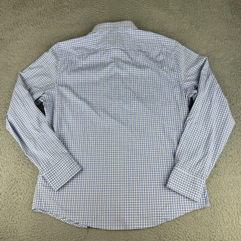 Untuckit Mens Long Sleeve Button Shirt Plaid Collared Business Casual Top Large